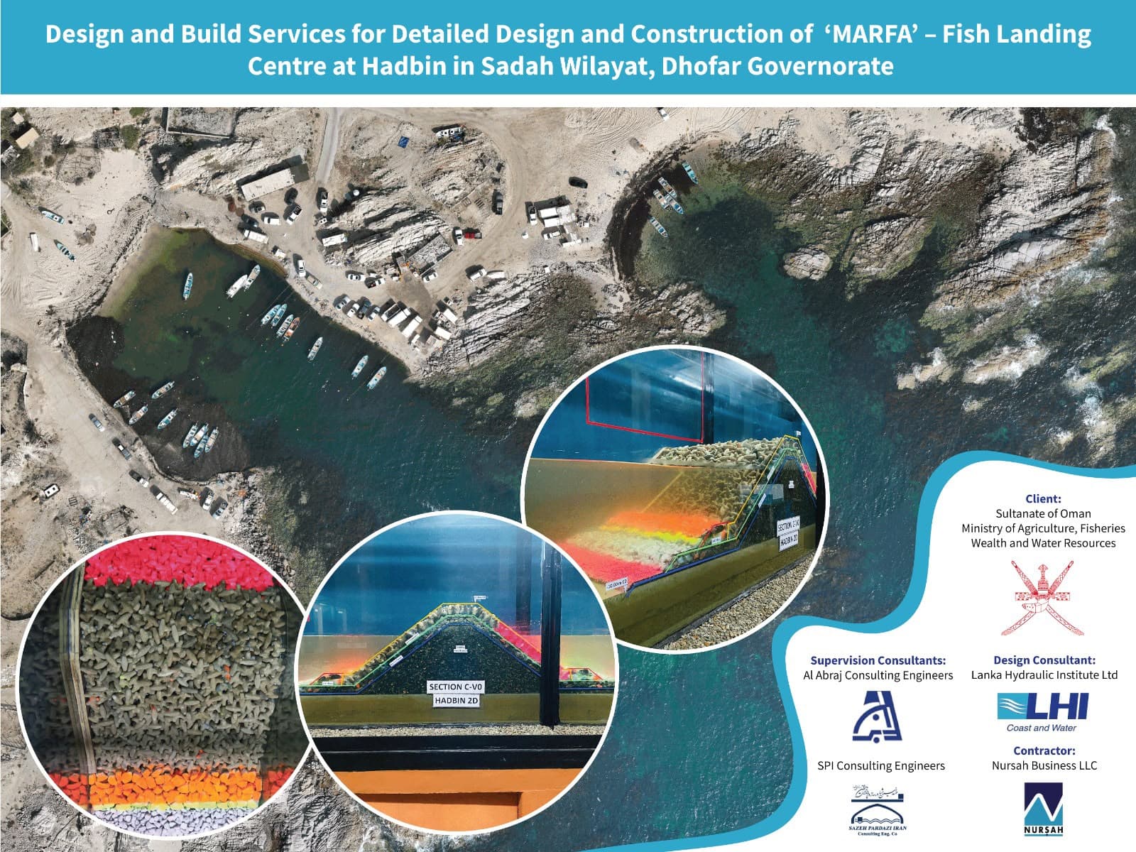2D Physical Modelling of Breakwaters – Lakbi, Hadbin & Haramel Fishery Harbours, Oman